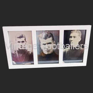 Vintage Footballers triple photo frame
